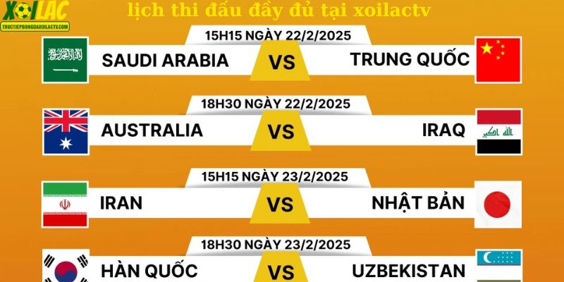 lịch thi đấu đầy đủ tại xoilactv
