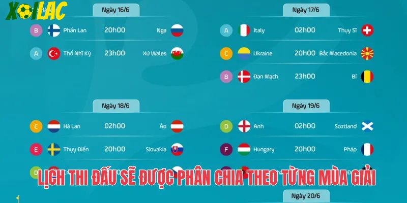 Lịch thi đấu của xoilactv